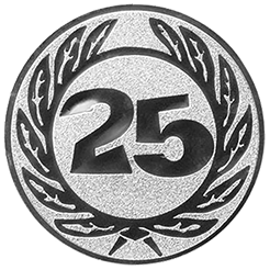 Emblem Zahl 25 (25mm Siber)