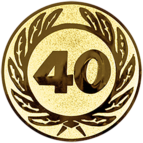 Emblem Zahl 40(50mm Gold)