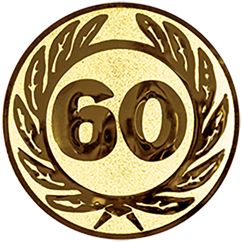 Emblem Zahl 60 (50mm Gold)