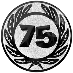 Emblem Zahl 70 (25mm Siber)