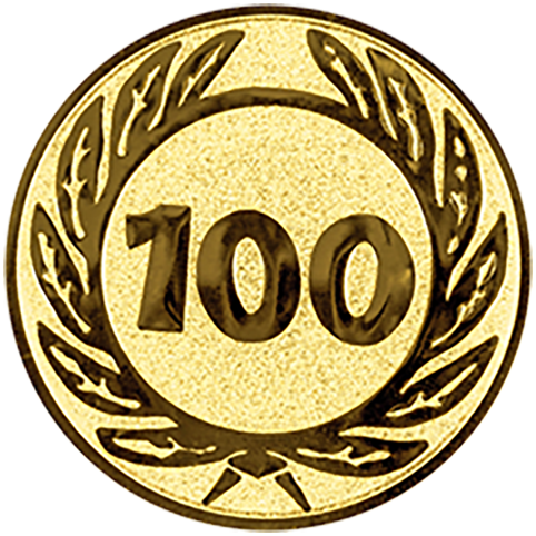 Emblem Zahl 100 (50mm Gold)