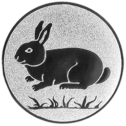 Emblem Kaninchen (25mm Silber)