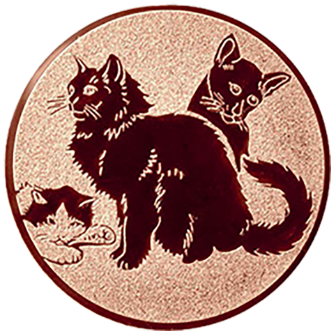 Emblem Katze (50mm Bronze)