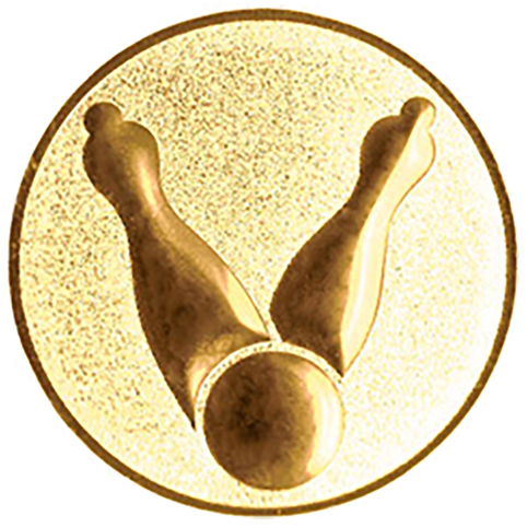 Emblem Kegeln  (50mm Gold)