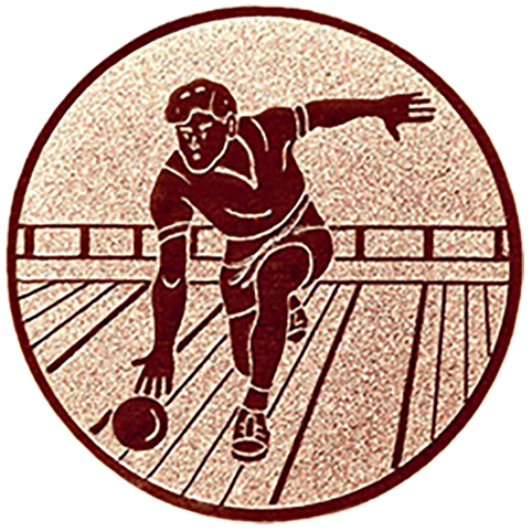 Emblem Kegeln Herren (50mm Bronze)