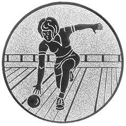 Emblem Kegeln Damen (25mm Silber)