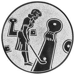 Emblem Minigolf Damen (25mm Silber)