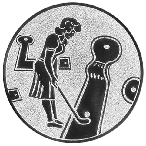 Emblem Minigolf Damen (50mm Silber)