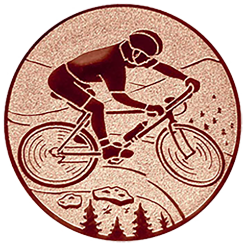 Emblem Mountainbike (50mm Bronze)