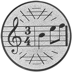 Emblem  Musik (25mm Silber)