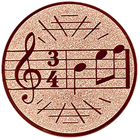 Emblem  Musik (50mm Bronze)