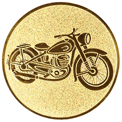 Emblem Oldtimer Motorrad (25mm Gold)