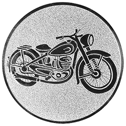 Emblem Oldtimer Motorrad (25mm Silber)