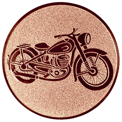 Emblem Oldtimer Motorrad (25mm Bronze)