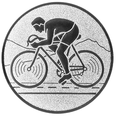 Emblem Radsport (50mm Silber)