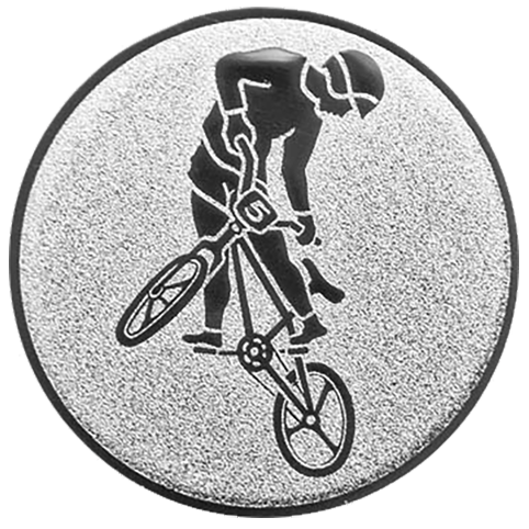 Emblem Radsport BMX (50mm Silber)