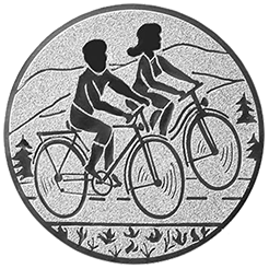 Emblem Radwandern (25mm Silber)