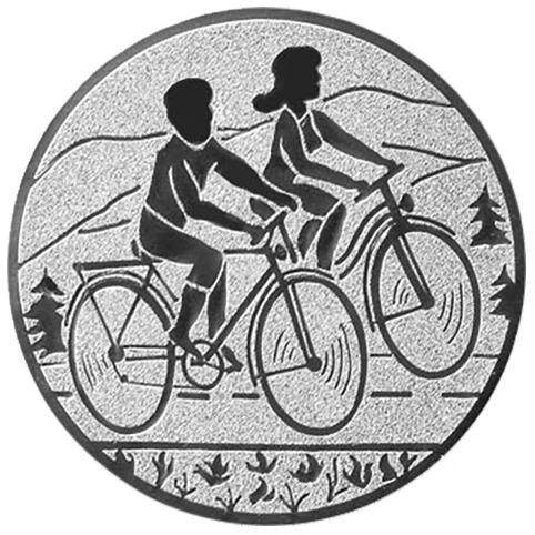 Emblem Radwandern (50mm Silber)