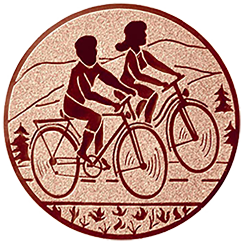 Emblem Radwandern (50mm Bronze)