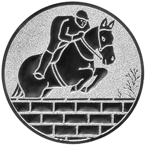 Emblem Springreiten (50mm Silber)
