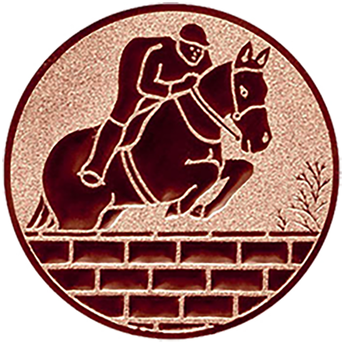 Emblem Springreiten (50mm Bronze)