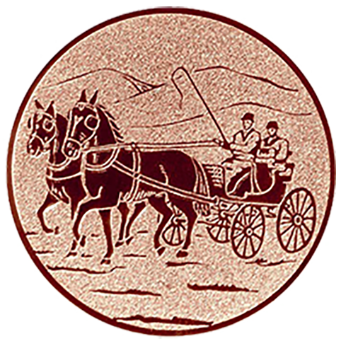 Emblem Pferdekutsche (50mm Bronze)