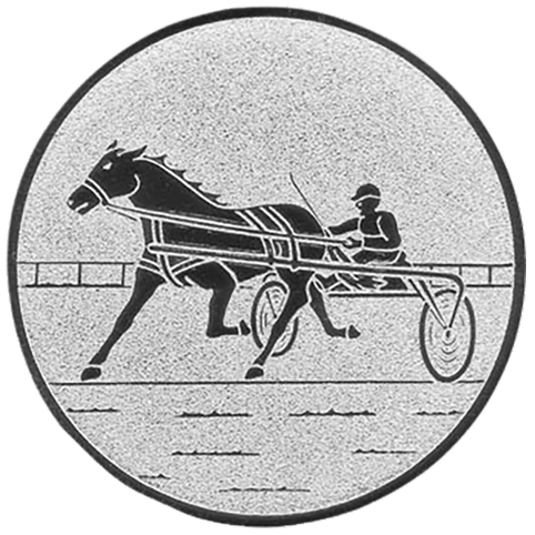 Emblem Trapprennen (50mm Silber)