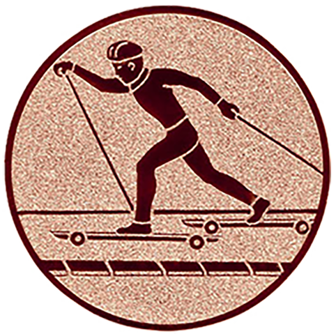 Emblem Rollerski (50mm Bronze)