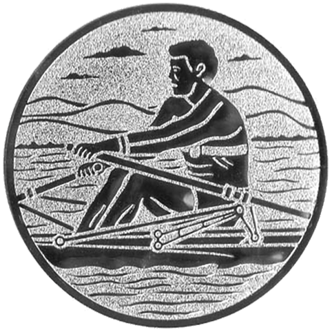 Emblem Rudern (50mm Silber)