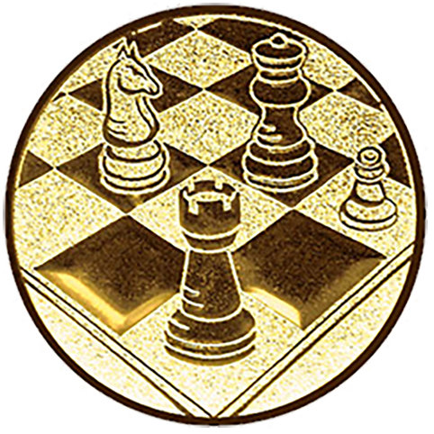 Emblem Schach (50mm Gold)