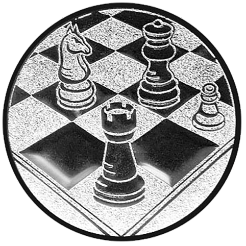 Emblem Schach (50mm Silber)
