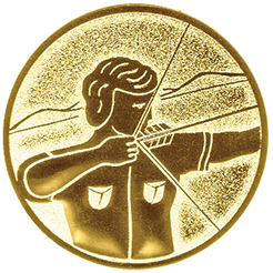 Emblem Bogenschütze (25mm Gold)