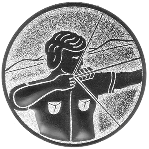 Emblem Bogenschütze (50mm Silber)