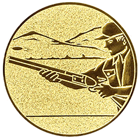 Emblem Tontauben schießen (50mm Gold)