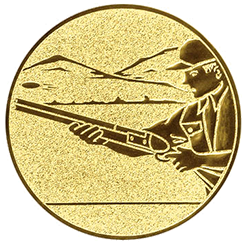 Emblem Tontauben schießen (25mm Gold)