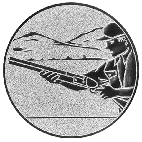 Emblem Tontauben schießen (50mm Silber)
