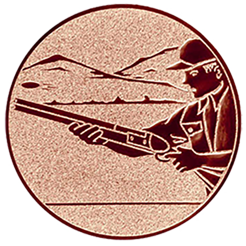 Emblem Tontauben schießen (50mm Bronze)