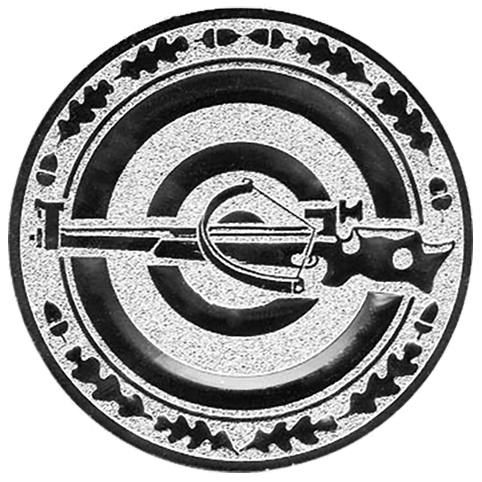 Emblem Armbrust (50mm Silber)