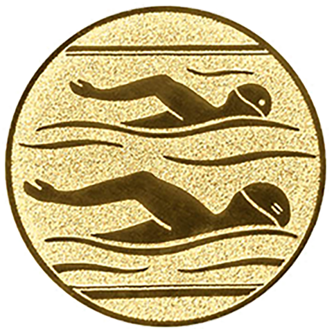 Emblem Schwimmen  (25mm Gold)