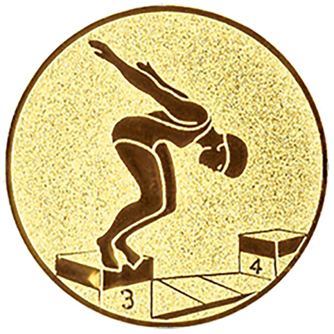 Emblem Schwimmen Damen (25mm Gold)