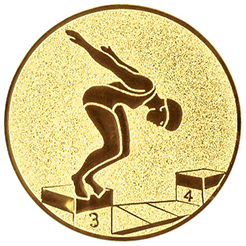 Emblem Schwimmen  (25mm Gold)