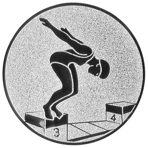 Emblem Schwimmen Damen (25mm Silber)