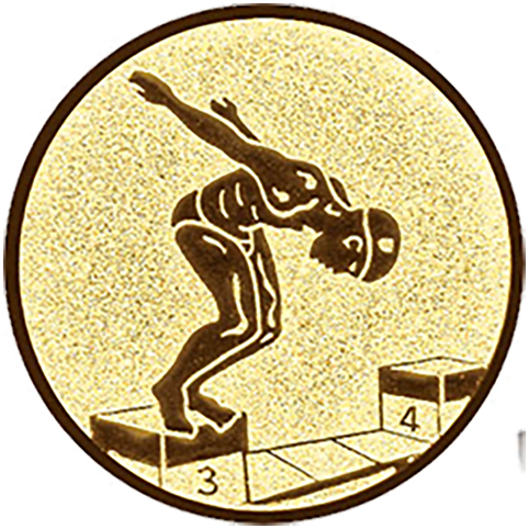 Emblem Schwimmen Herren (25mm Gold)