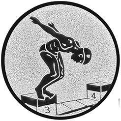 Emblem Schwimmen  (25mm Silber)