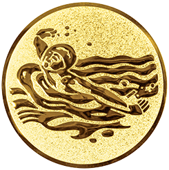Emblem Schwimmen Schmetterling (25mm Gold)