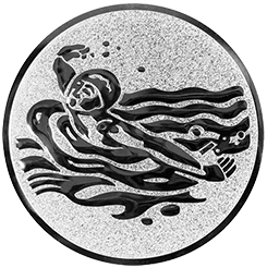 Emblem Schwimmen  (25mm Silber)