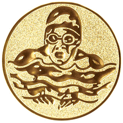 Emblem Schwimmen  (25mm Gold)