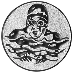Emblem Schwimmen  (25mm Silber)