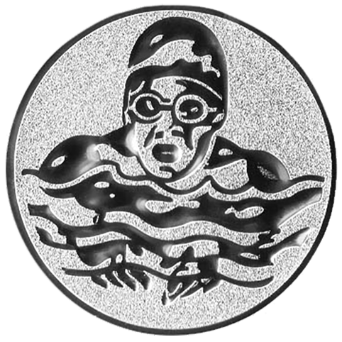 Emblem Schwimmen  (25mm Silber)
