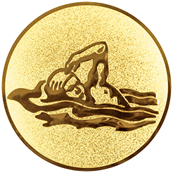 Emblem Schwimmen Kraulen (25mm Gold)